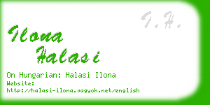 ilona halasi business card